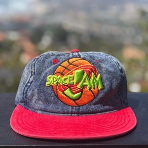 Vintage Rare Throwback Space Jam SnapBack Hat